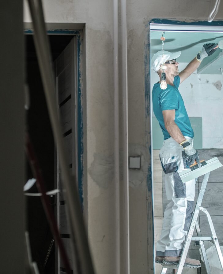 Contractor with Cincinnati Bathroom Remodel in the process of renovating.