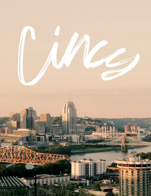 Cincinnati bathroom remodeling service area map including Mason West Chester Norwood Blue Ash.