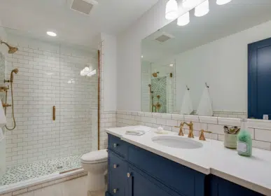 Tub to shower conversion Cincinnati with walk-in accessibility and modern design.